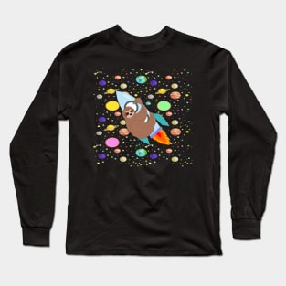 Sloth in Space Long Sleeve T-Shirt